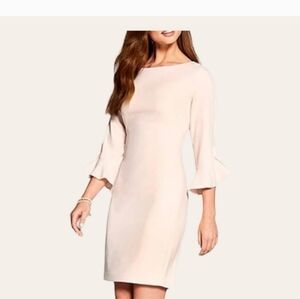 NWT Karl Lagerfeld Light Pink Crepe Shift Dress Size 14